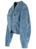 Rotate Blue Cotton Short Jacket