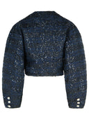 Rotate Dark Blue Polyester Short Jacket
