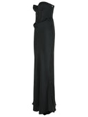 Rotate Long Dress In Black Polyester
