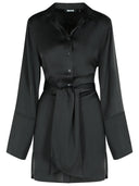 Rotate Black Polyester Shirt Dress