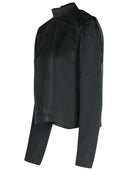 Rotate Draped Top In Black Polyester