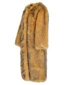 Rotate 'Bina' Beige Polyester Faux Fur Coat