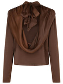 Rotate 'Bowina' Brown Polyester Blouse