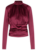 Rotate 'Kala' Burgundy Silk Blouse