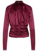 Rotate 'Kala' Burgundy Silk Blouse