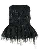 Rotar 'Dorla' Top de poliéster negro
