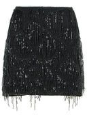 Rotate 'Tula' Black Polyester Miniskirt