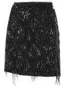 Rotate 'Tula' Black Polyester Miniskirt