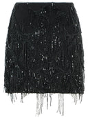 Rotate 'Tula' Black Polyester Miniskirt