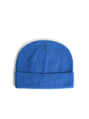 Zeven meter lichtblauwe wollen beanie