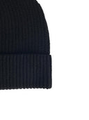 Zeven gauge zwarte wollen beanie