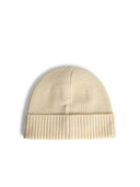 Seven Gauge Cream Wool Beanie