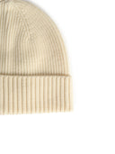 Seven Gauge Cream Wool Beanie