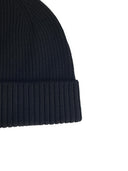 Seven Gauge Black Wool Beanie
