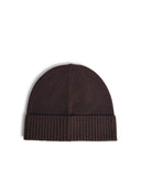 Gorro de lana marrón de siete calibres