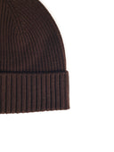 Gorro de lana marrón de siete calibres