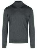 Zegna Cachemira y Sweater de cuello de seda