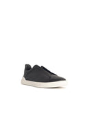 Zegna 'Triple Stitch' Brown Lear Sneakers