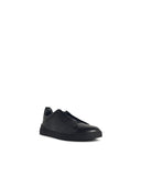 Zegna 'Triple Stitch' Black Lear Sneakers