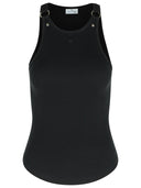 Courreges Black Cotton Tank Top
