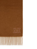 Max Mara 'Wsdalia' Cashmere Stole With Brown 'Monogram' Embroidery