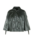 Max Mara 'Tenace' Grey Lear Jacket