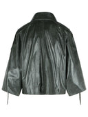 Max Mara 'Tenace' Grey Lear Jacket