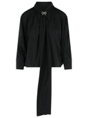 Max Mara 'Leonida' Camisa de seda negra