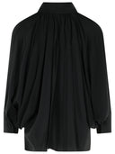 Max Mara 'Leonida' Camisa de seda negra
