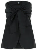 Max Mara 'Veruska' Black Virgin Wool Bustier Top