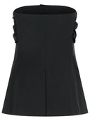 Max Mara 'Veruska' Black Virgin Wool Bustier Top