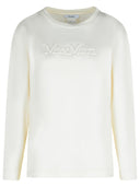 Max Mara 'Berma' sweatshirt in witte zijde en katoen