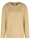 Max Mara 'Berma' Sweatshirt In Silk And Caramel Cotton
