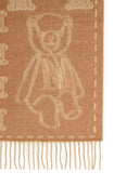 Max Mara Étole en Cachemire Jacquard Beige 'Wsteddyc'