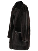 Max Mara 'Pirenei' Dark Brown Reversible Shirt Shirt