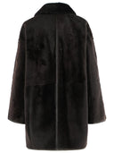 Max Mara 'Pirenei' Dark Brown Reversible Shirt Shirt
