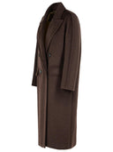 Max Mara Male Over Coat In Cachemire, Alpaca And Brown Wool