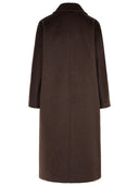Max Mara Male Over Coat In Cachemire, Alpaca And Brown Wool