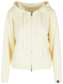 Max Mara 'Rubiera' White Cashmere Yarn Cardigan