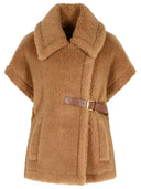 Max Mara 'Newabavo' Camel Cape In 'Teddy'