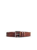 Max Mara 'Hebilla 40 x' Brown Brown Lear Cinturón largo