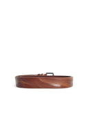 Max Mara 'Hebilla 40 x' Brown Brown Lear Cinturón largo