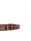 Max Mara 'Hebilla 40 x' Brown Brown Lear Cinturón largo