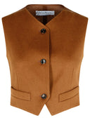 Max Mara 'Edda' Camel Light Lear Vest