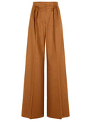 Max Mara 'Borneo 1234' Wide Camel Lear Pants