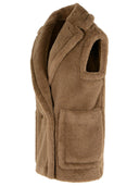 Max Mara 'Bormida 1234' 'orsacchiotto' in alpaca e lana marrone