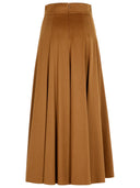 Max Mara A Line 'Sagra' Camel Lear Skirt