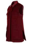Max Mara Aeroso 1234' Long Vest In Wool, Alpaca And Cherry Cachemire