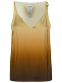 Sportmax 'Alcuno' beige gradiente de seda top