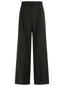 Sportmax 'Vela' Dark Brown Virgin Wool Pants